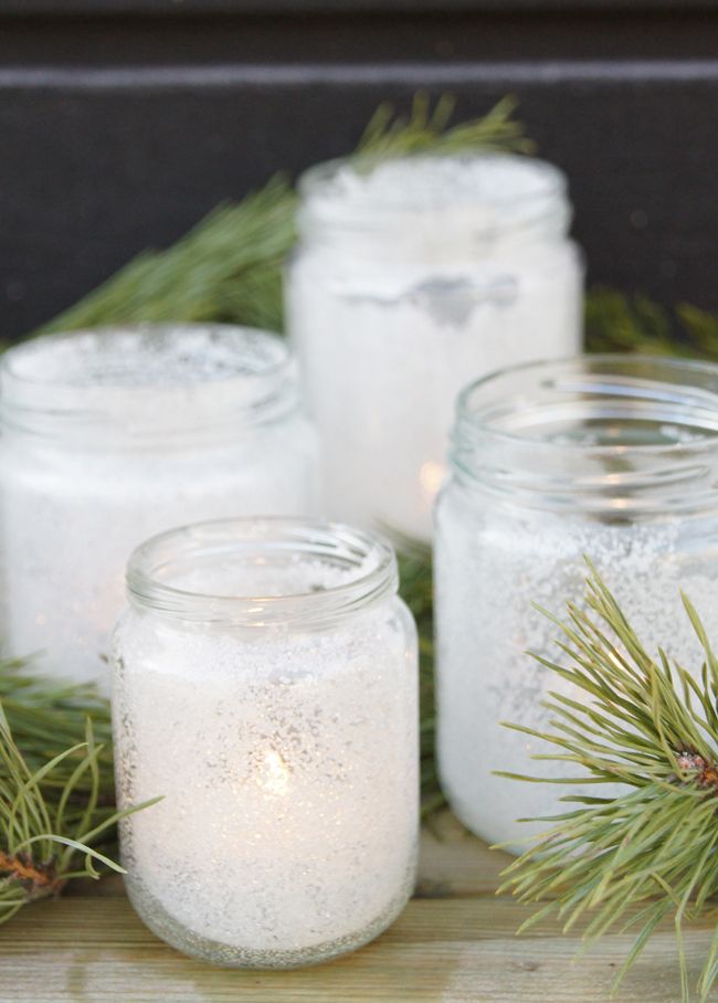 Mini Piccolini | Make sugar-frosted jam jar lanterns for a truly Scandinavian Christmas