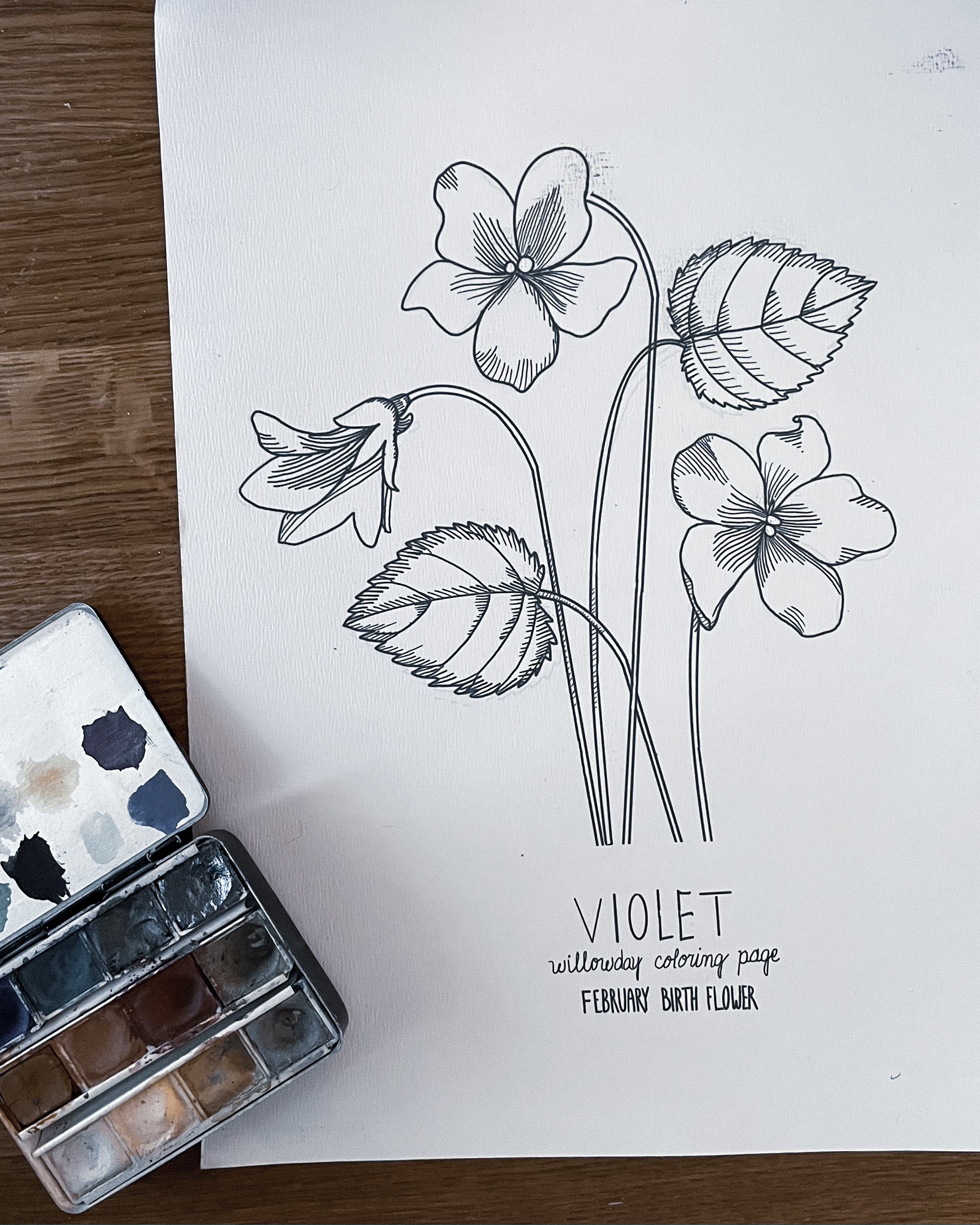 February coloring page